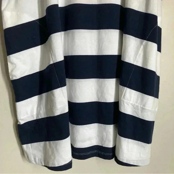 Old Navy Women's 3X NWT Navy and White Striped Cotton Dress with Pockets - Picture 8 of 10